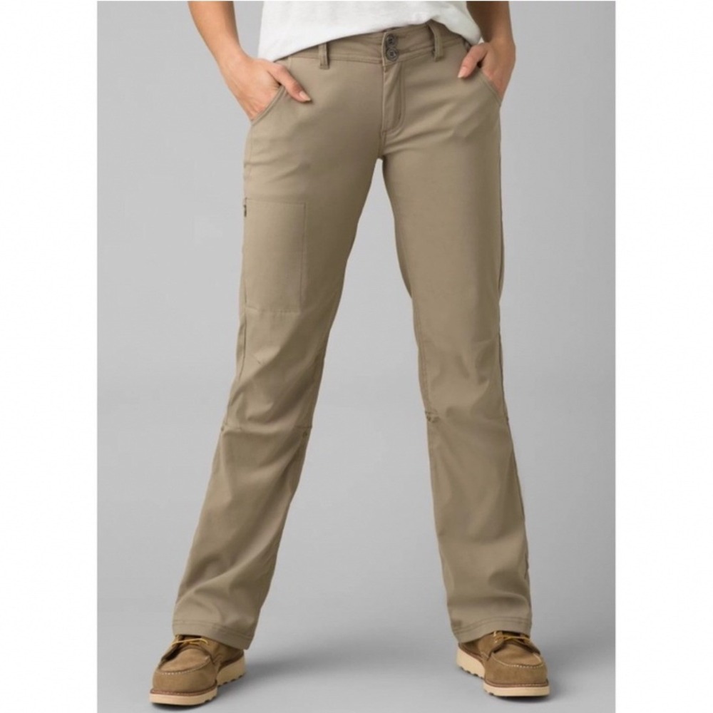 Prana Halle Pant Women 6 Tan Excellent Hiking Outdoor Stretch Zion Straight Leg